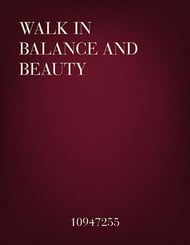 Walk In Balance And Beauty (SATB, Flute, and Percussion) Instrumental Parts choral sheet music cover Thumbnail
